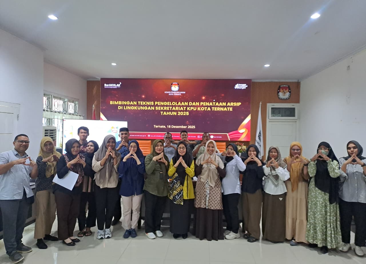 BIMTEK Tata Kelola Kearsipan di KPU Kota Ternate